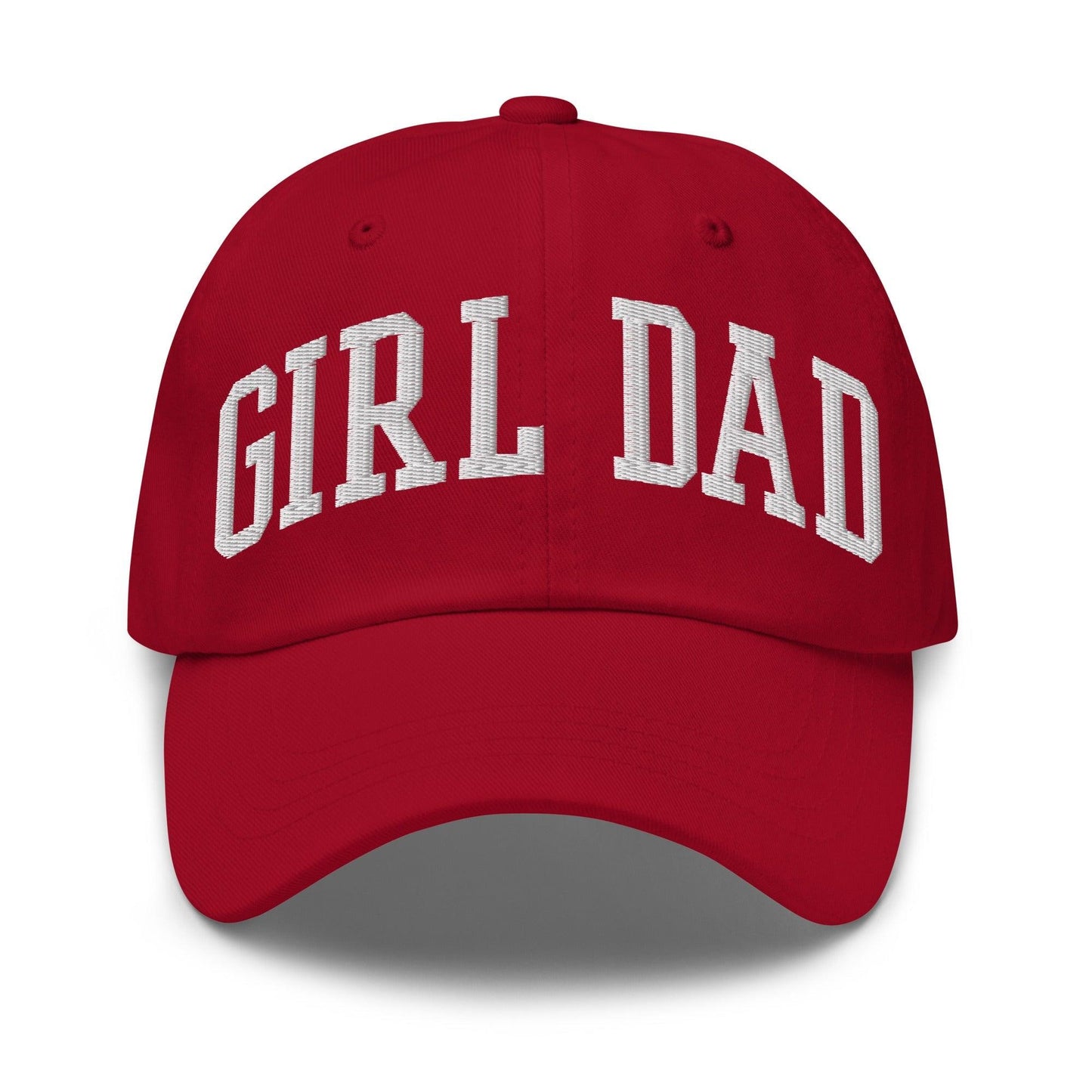 Girl Dad Varsity Letterman Embroidered Dad Hat Cranberry