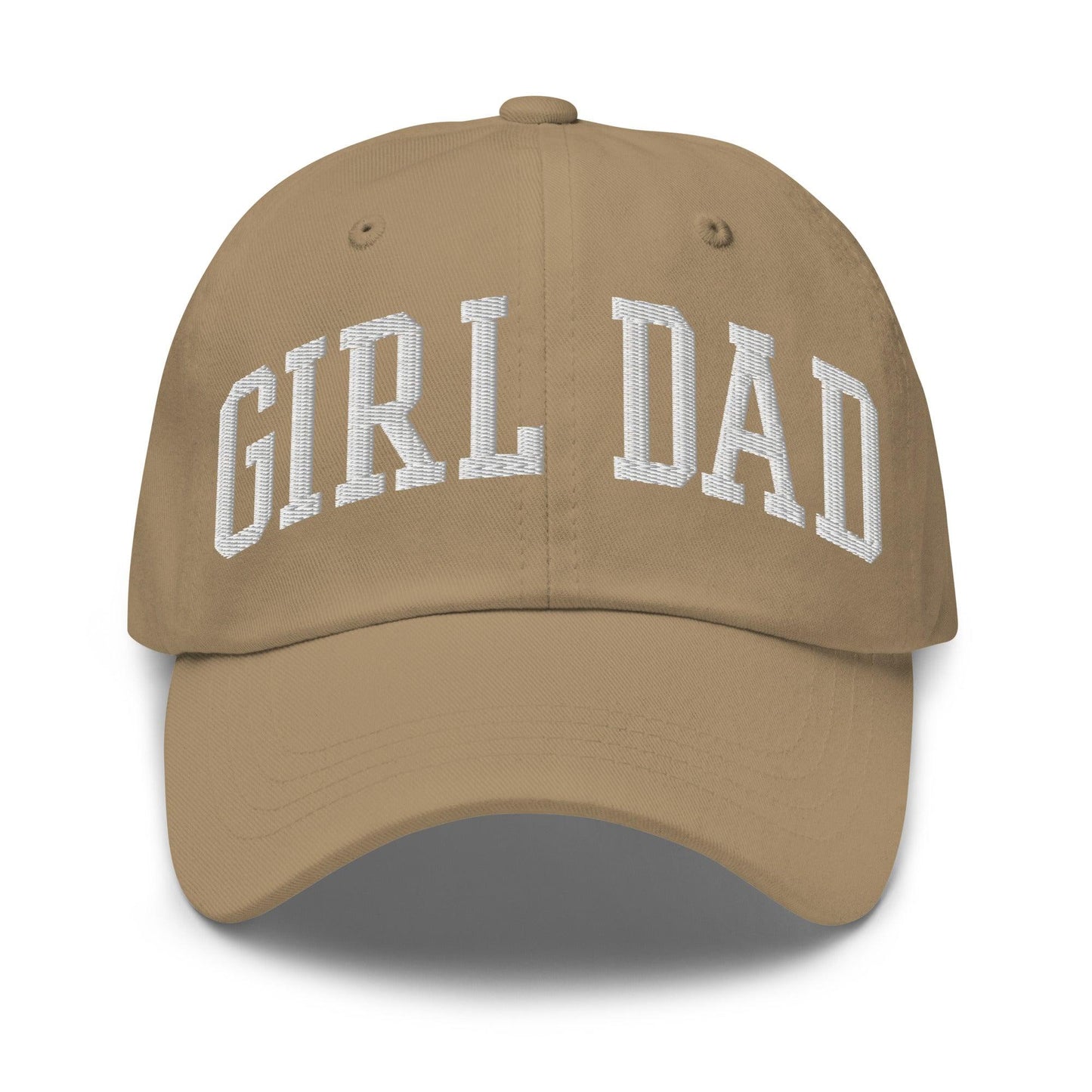 Girl Dad Varsity Letterman Embroidered Dad Hat Khaki