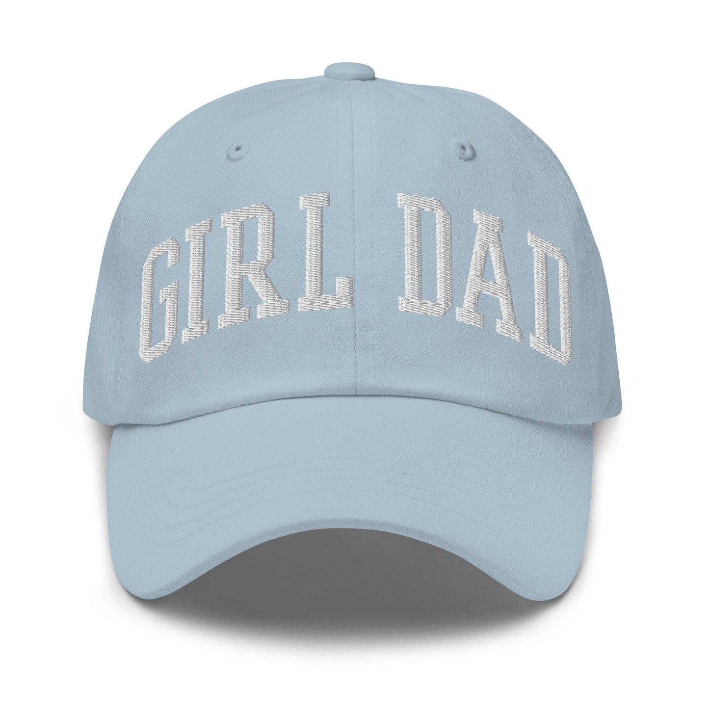 Girl Dad Varsity Letterman Embroidered Dad Hat Light Blue