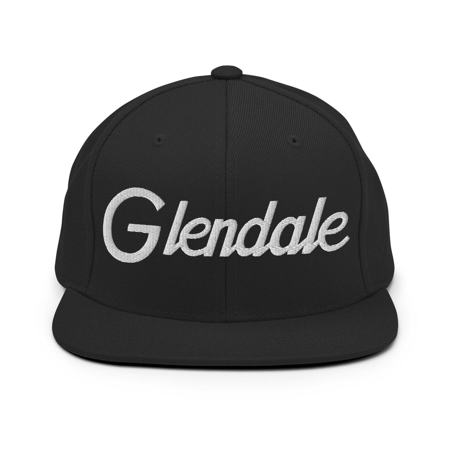 Glendale Script Snapback Hat Black