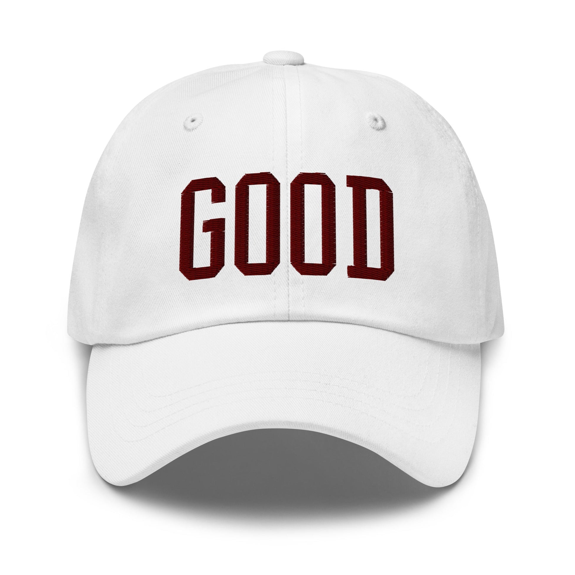 Good Texas Varisty Letterman Block Dad Hat White