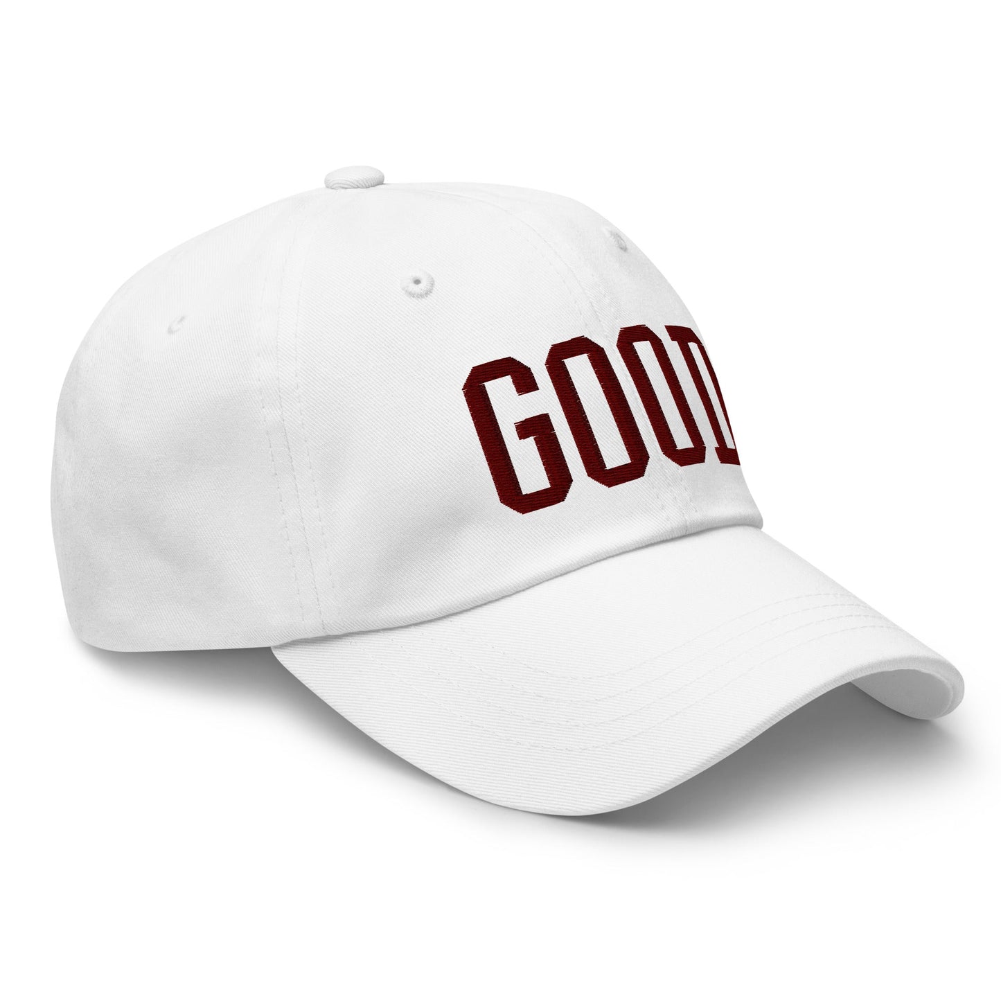 Good Texas Varisty Letterman Block Dad Hat White