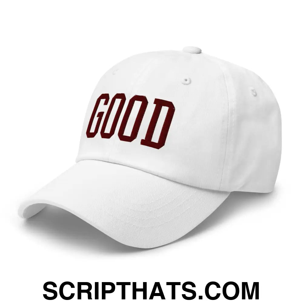 Good Texas Varisty Letterman Block Dad Hat White