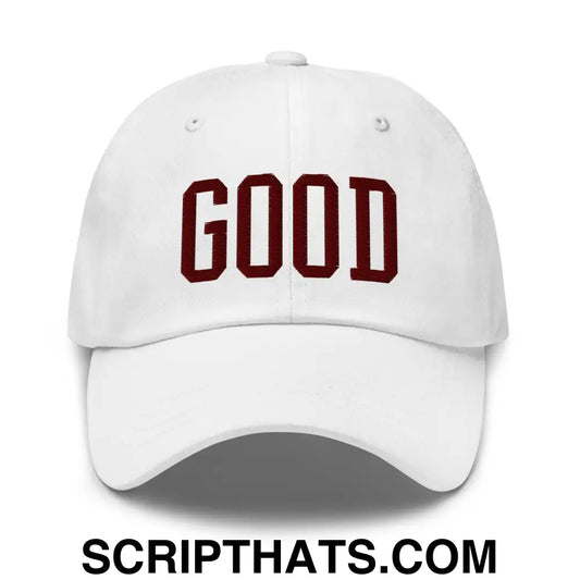 Good Texas Varisty Letterman Block Dad Hat White