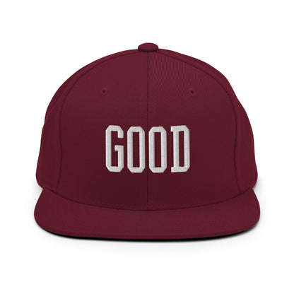 Good Texas Varisty Letterman Block Snapback Hat Maroon