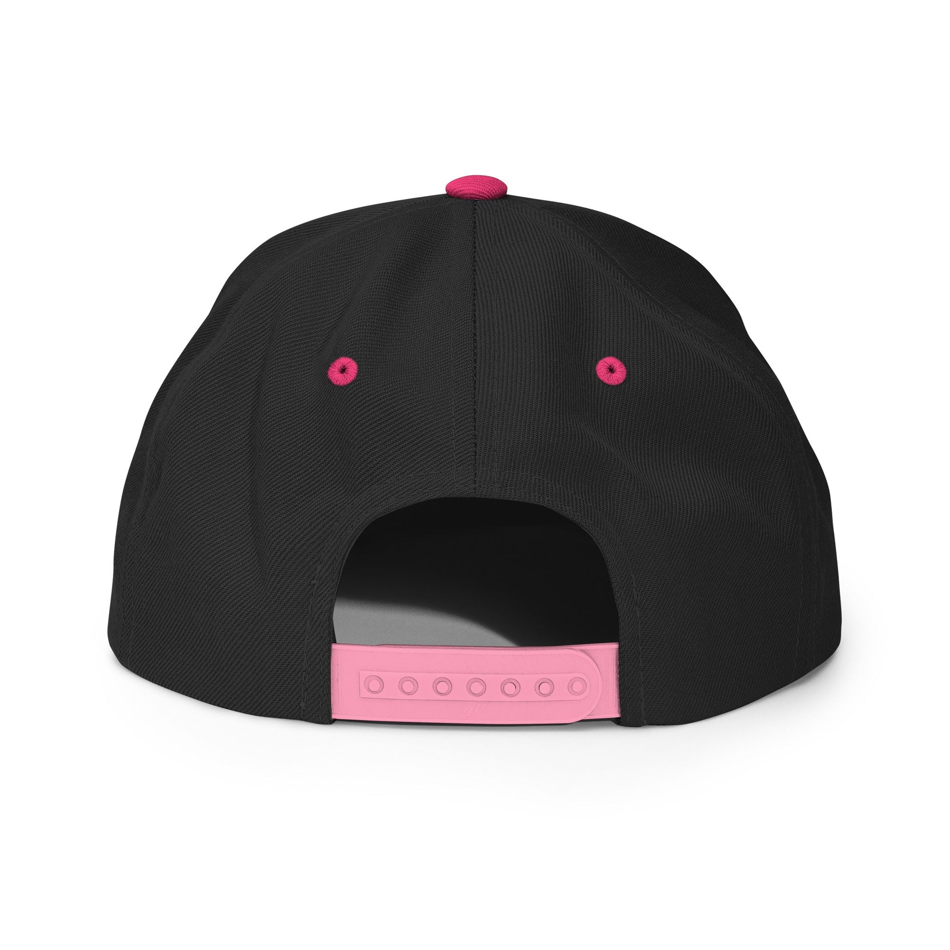 Good Varisty Letterman Block Snapback Hat Black Neon Pink