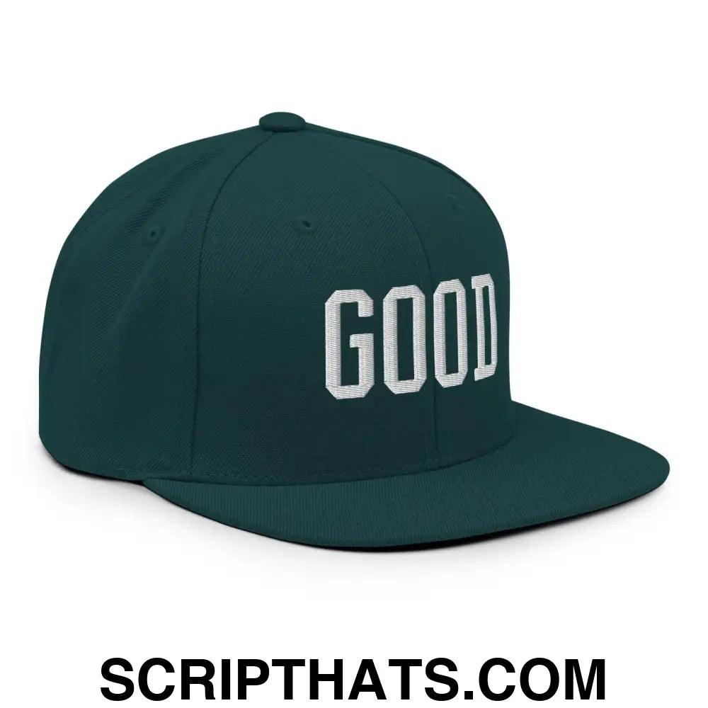 Good Varisty Letterman Block Snapback Hat Spruce