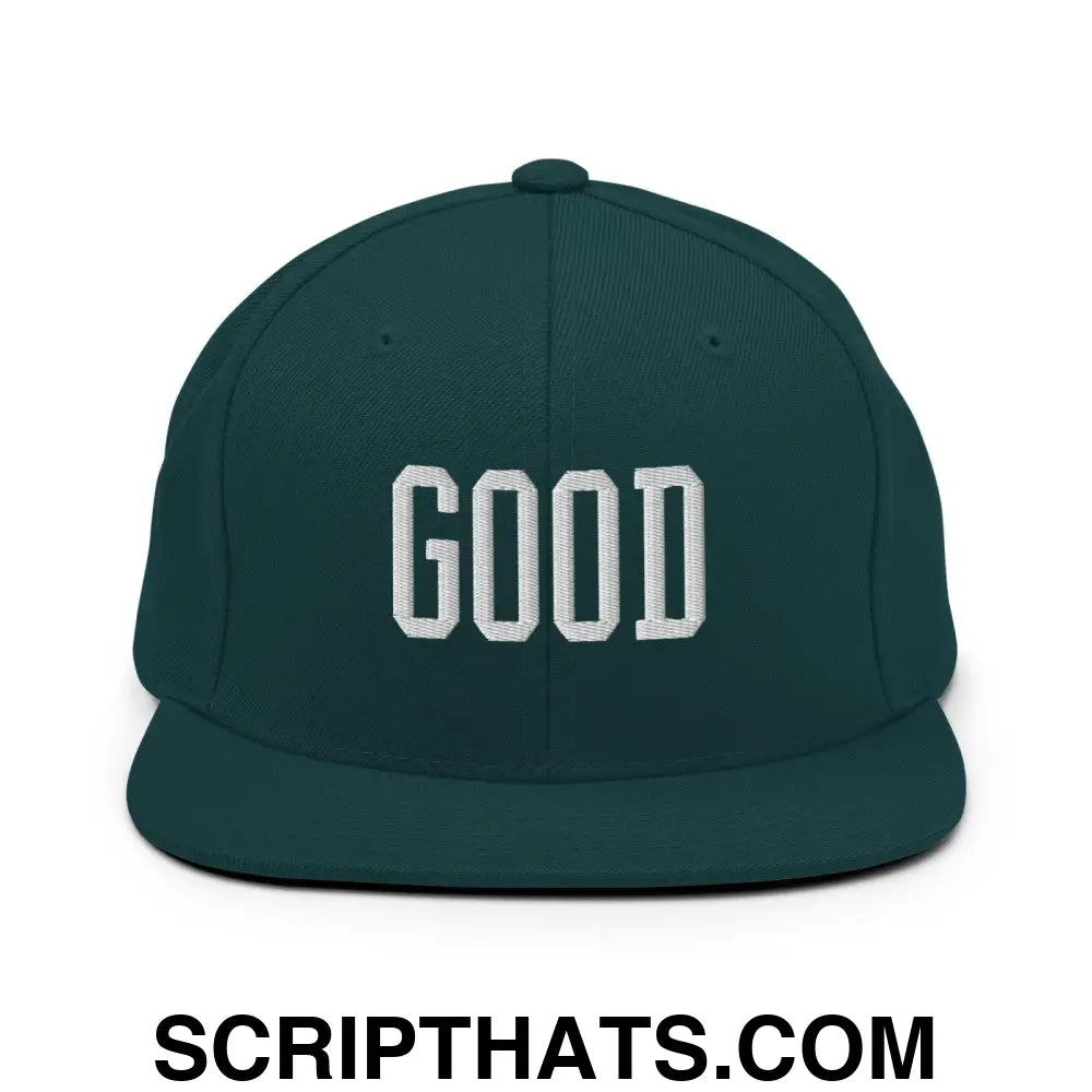 Good Varisty Letterman Block Snapback Hat Spruce