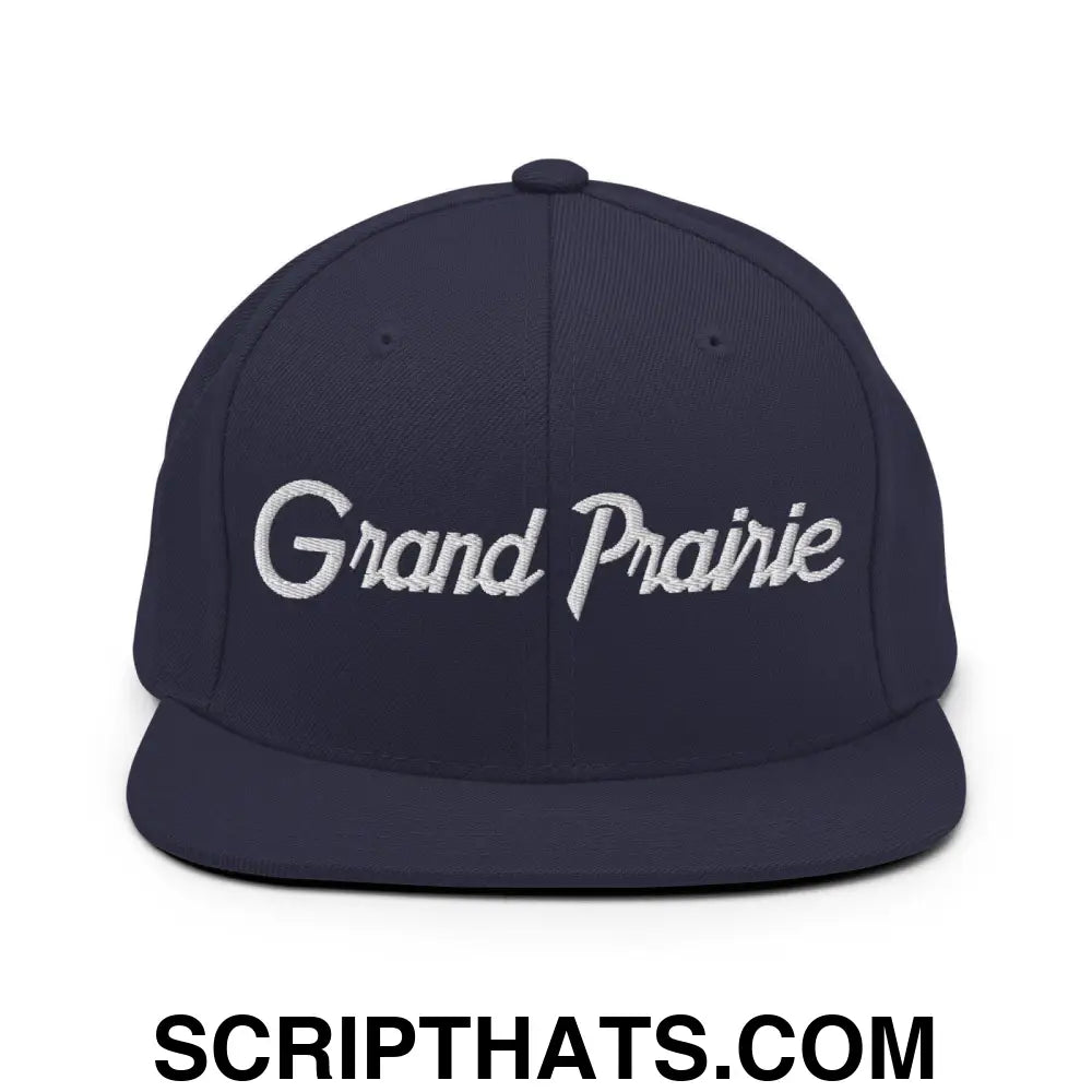 Grand Prairie Script Snapback Hat Navy