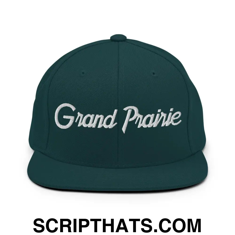 Grand Prairie Script Snapback Hat Spruce