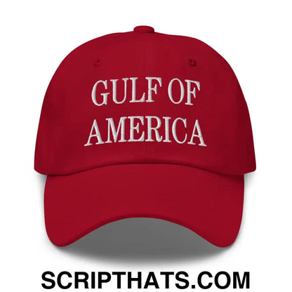 Gulf of America Embroidered Dad Hat Cranberry