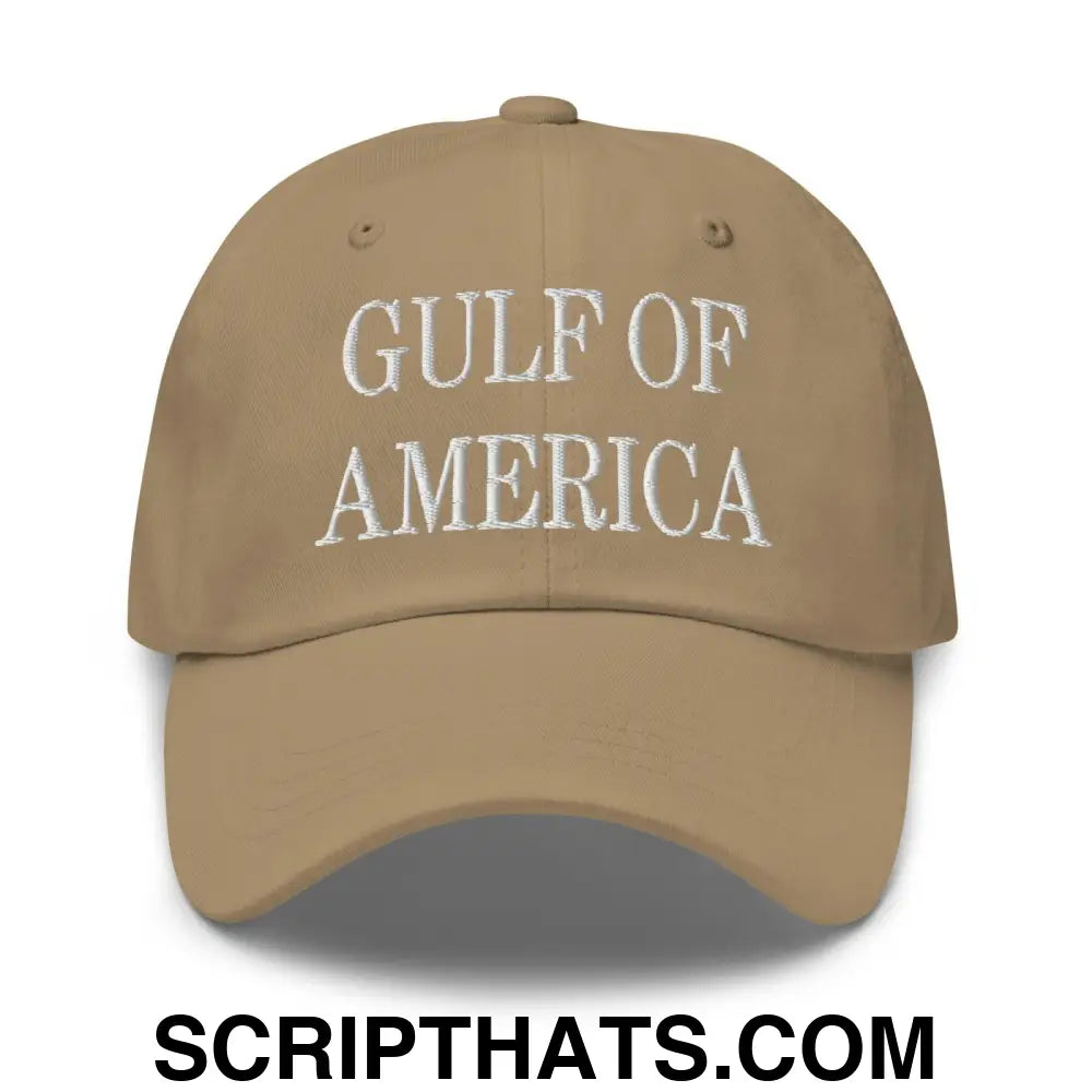 Gulf of America Embroidered Dad Hat Khaki