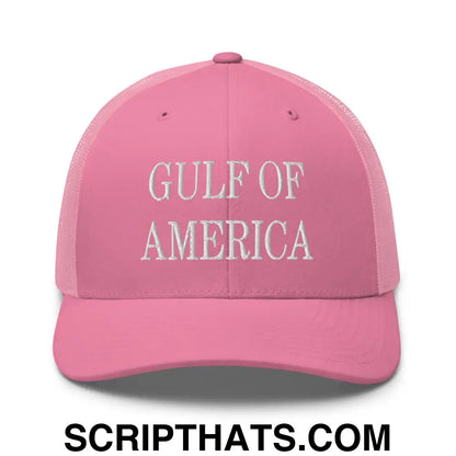 Gulf of America Embroidered Mesh Trucker Hat Pink