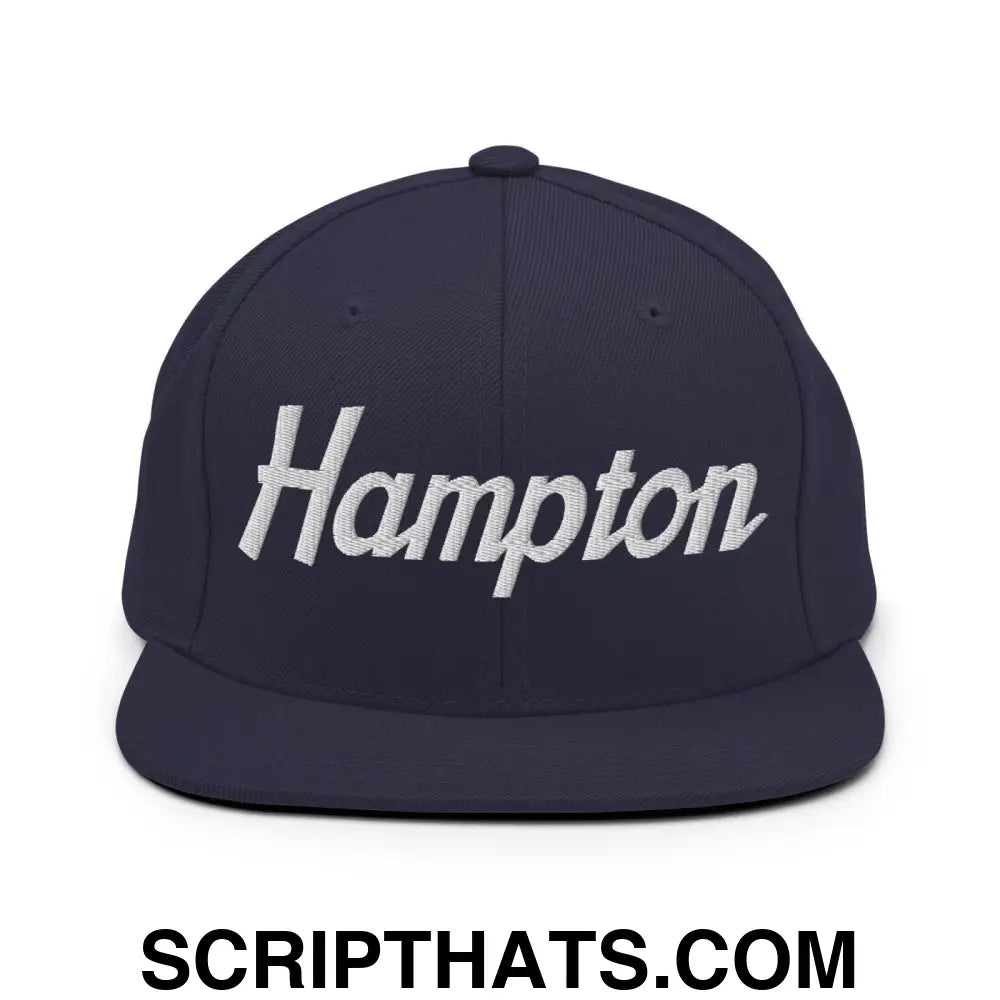 Hampton Script Snapback Hat Navy