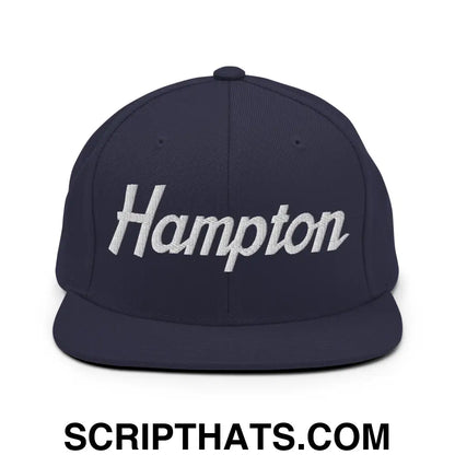 Hampton Script Snapback Hat Navy