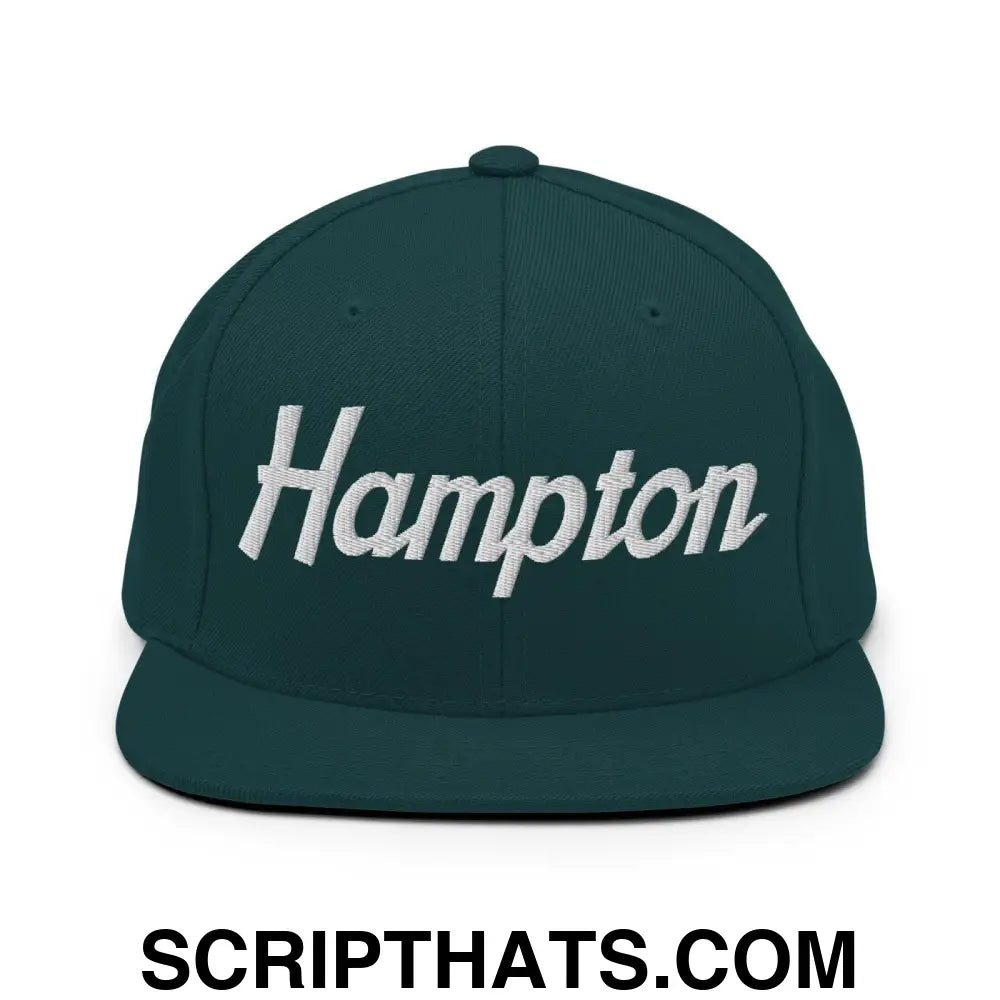 Hampton Script Snapback Hat Spruce