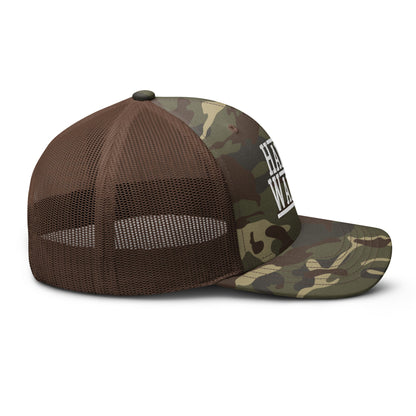 Harris Walz 2024 24 Camo Trucker Hat Camo Brown