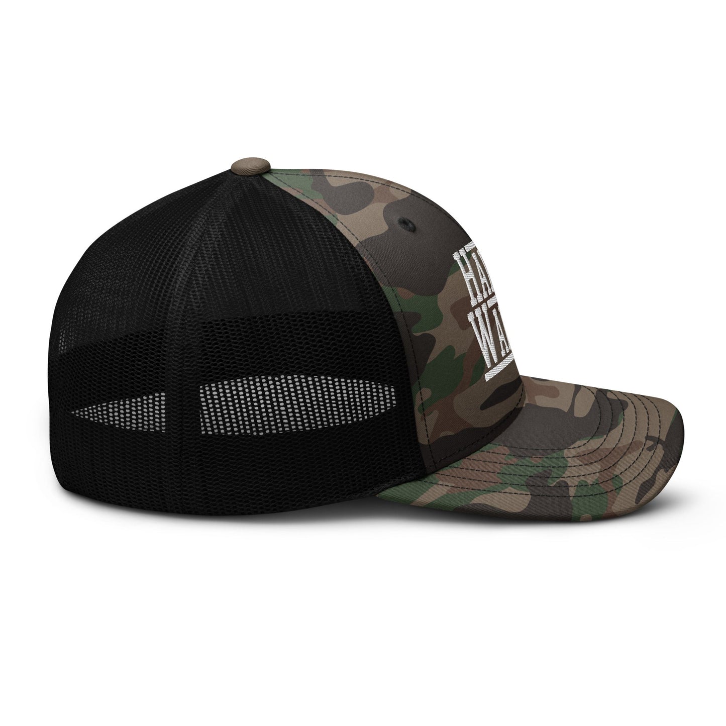 Harris Walz 2024 24 Camo Trucker Hat Camo Black