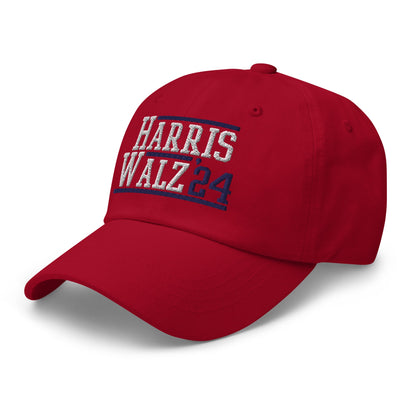 Harris Walz 2024 24 Dad Hat Cranberry