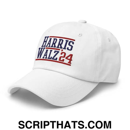 Harris Walz 2024 24 Dad Hat White