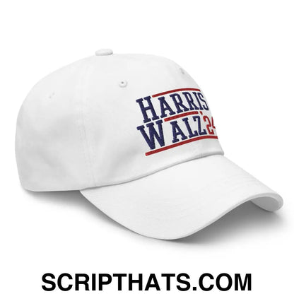 Harris Walz 2024 24 Dad Hat White