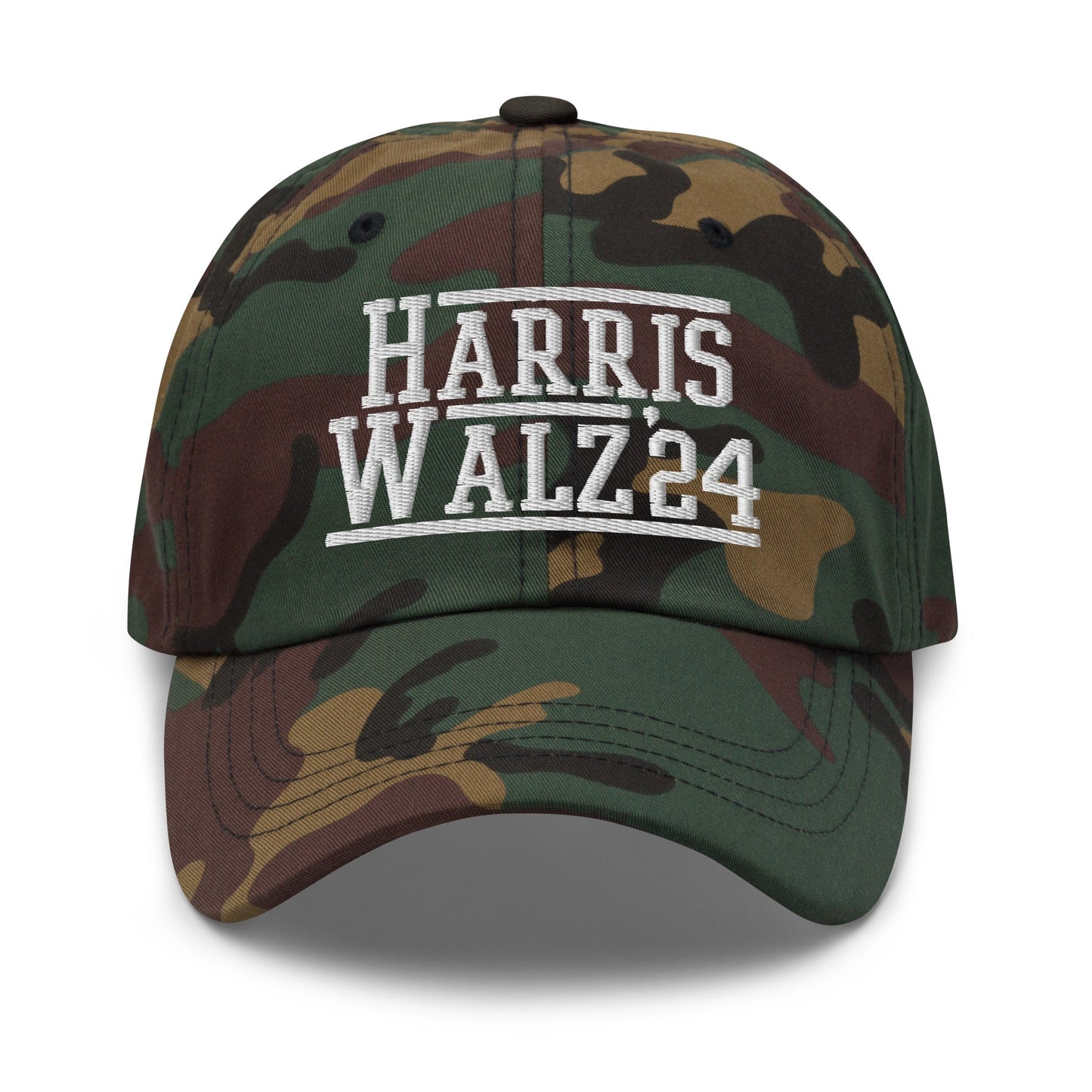 Harris Walz 2024 24 Dad Hat Green Camo