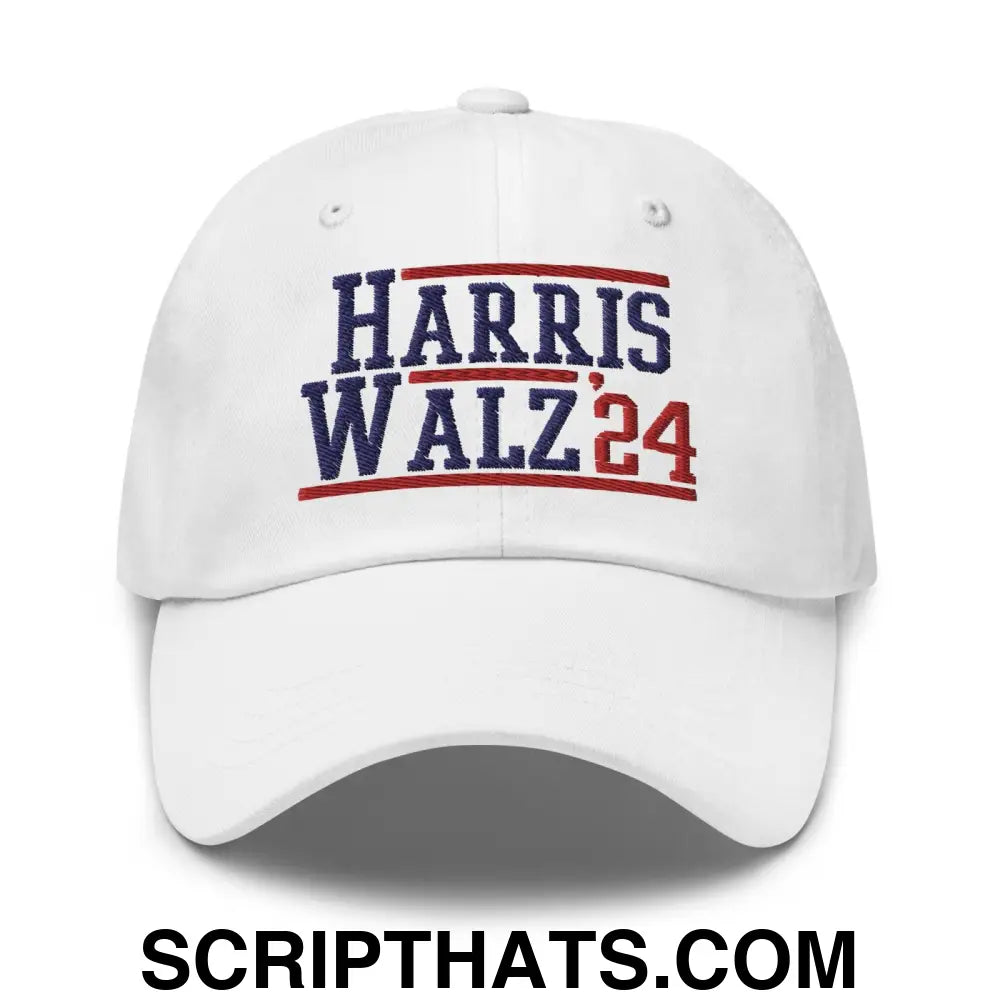 Harris Walz 2024 24 Dad Hat White