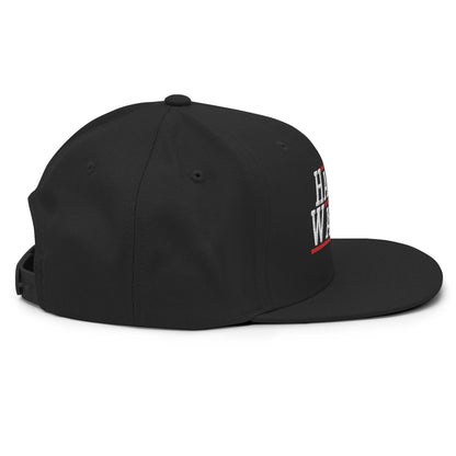 Harris Walz 2024 24 Flat Bill Brim Snapback Hat Black