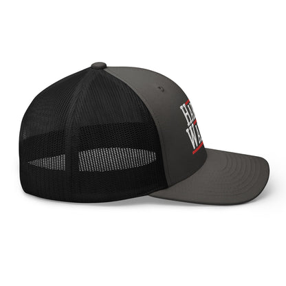 Harris Walz 2024 24 Retro Trucker Hat Charcoal Black