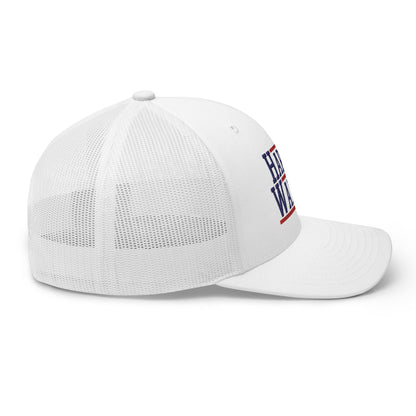 Harris Walz 2024 24 Retro Trucker Hat White