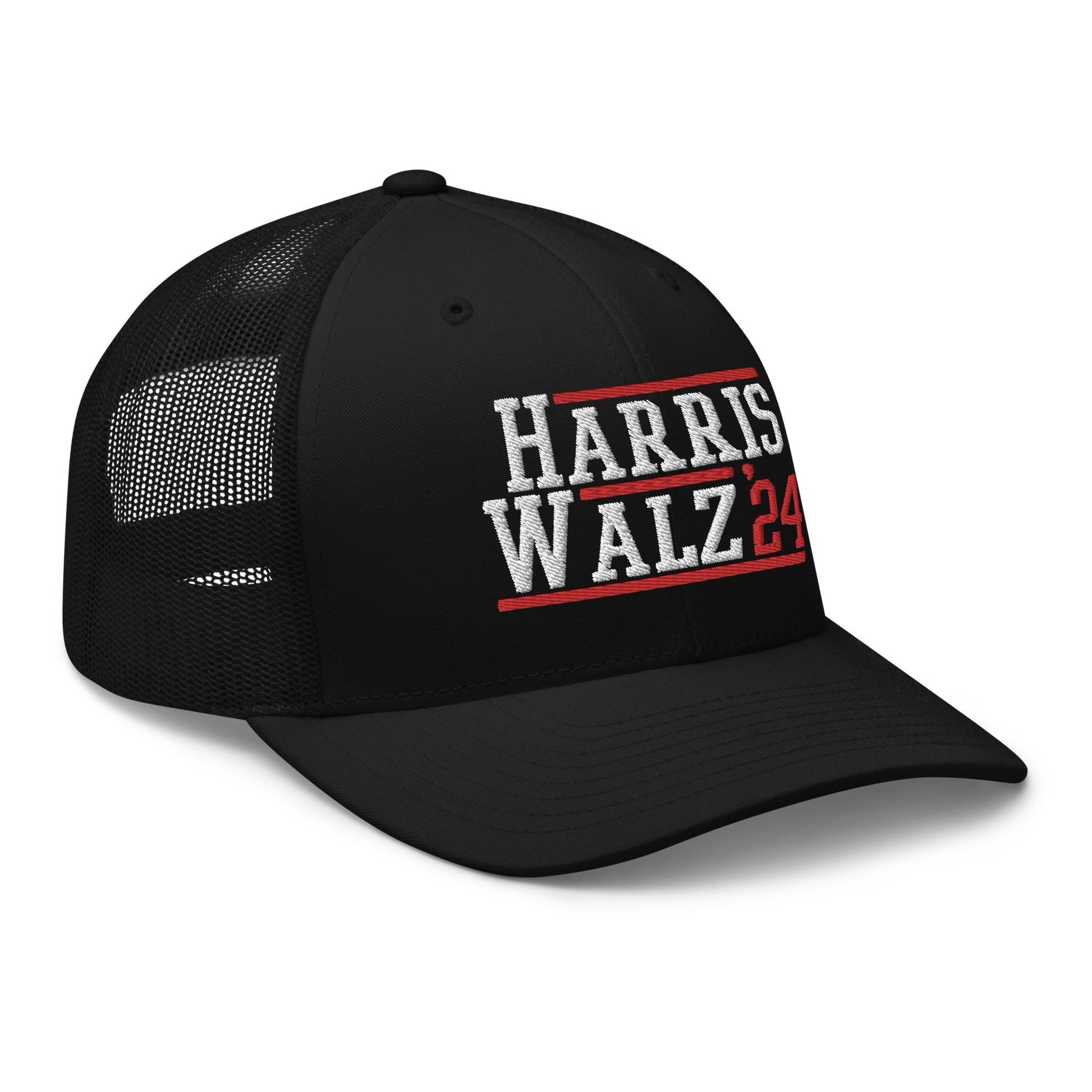 Harris Walz 2024 24 Retro Trucker Hat Black