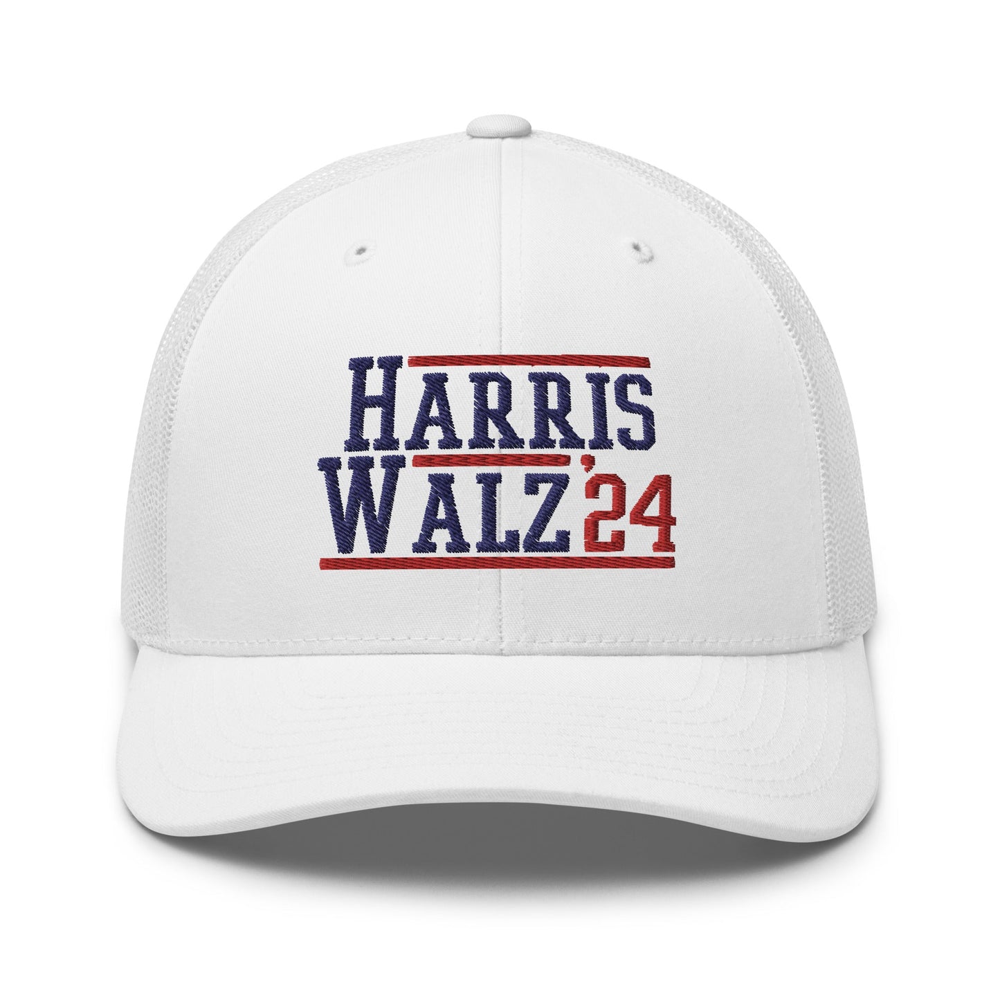 Harris Walz 2024 24 Retro Trucker Hat White