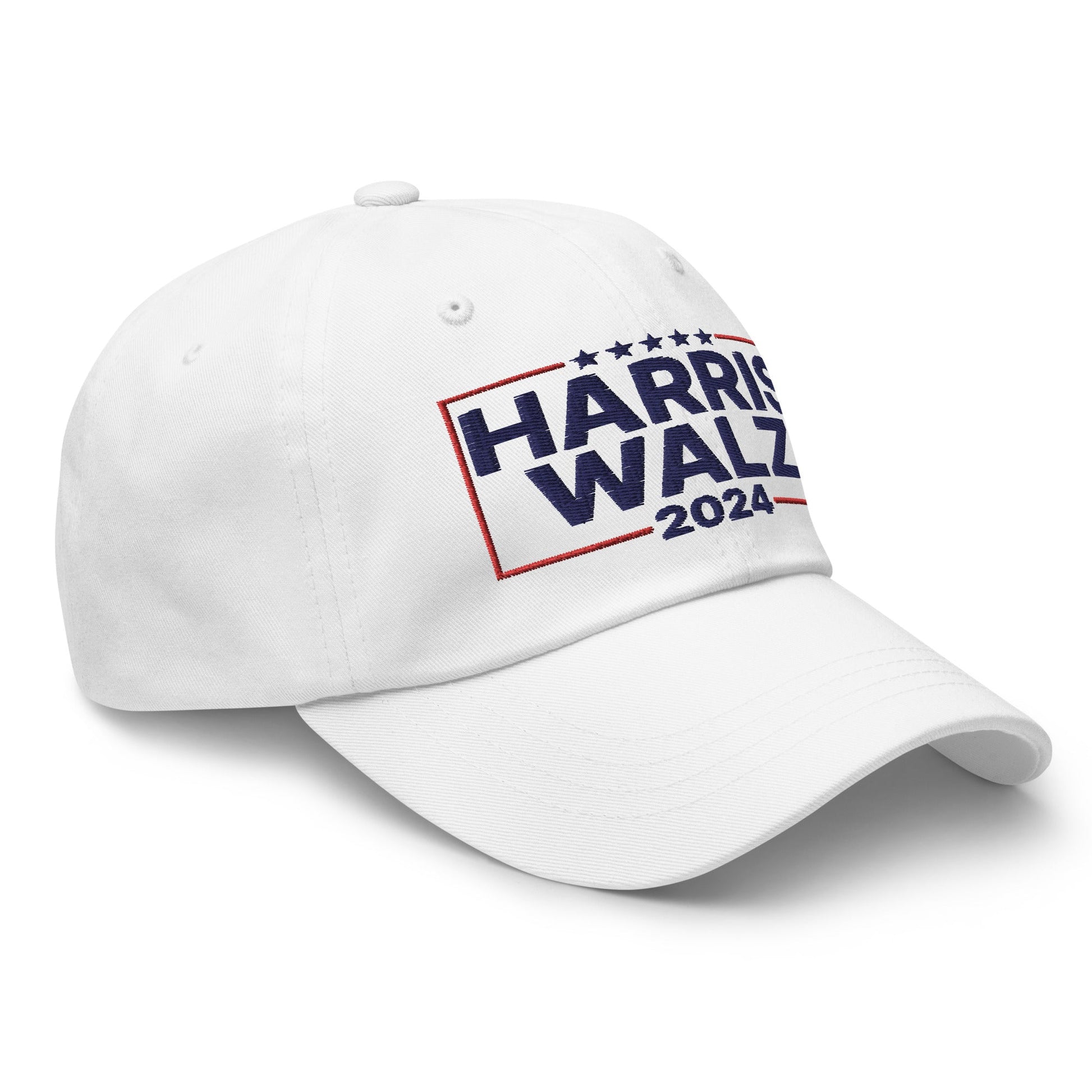 Harris Walz 2024 Dad Hat White