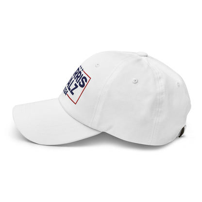 Harris Walz 2024 Dad Hat White