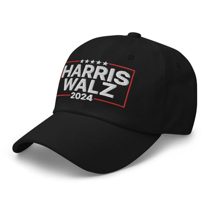 Harris Walz 2024 Dad Hat Black