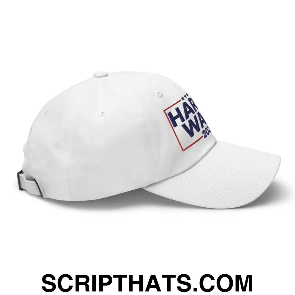 Harris Walz 2024 Dad Hat White