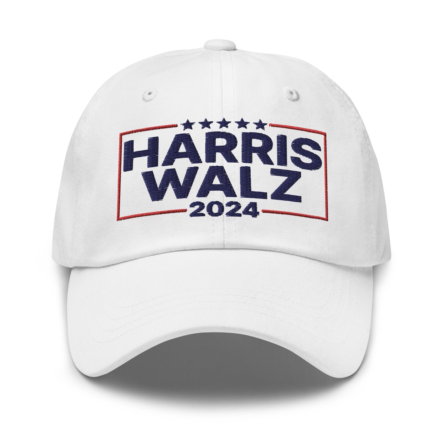 Harris Walz 2024 Dad Hat White