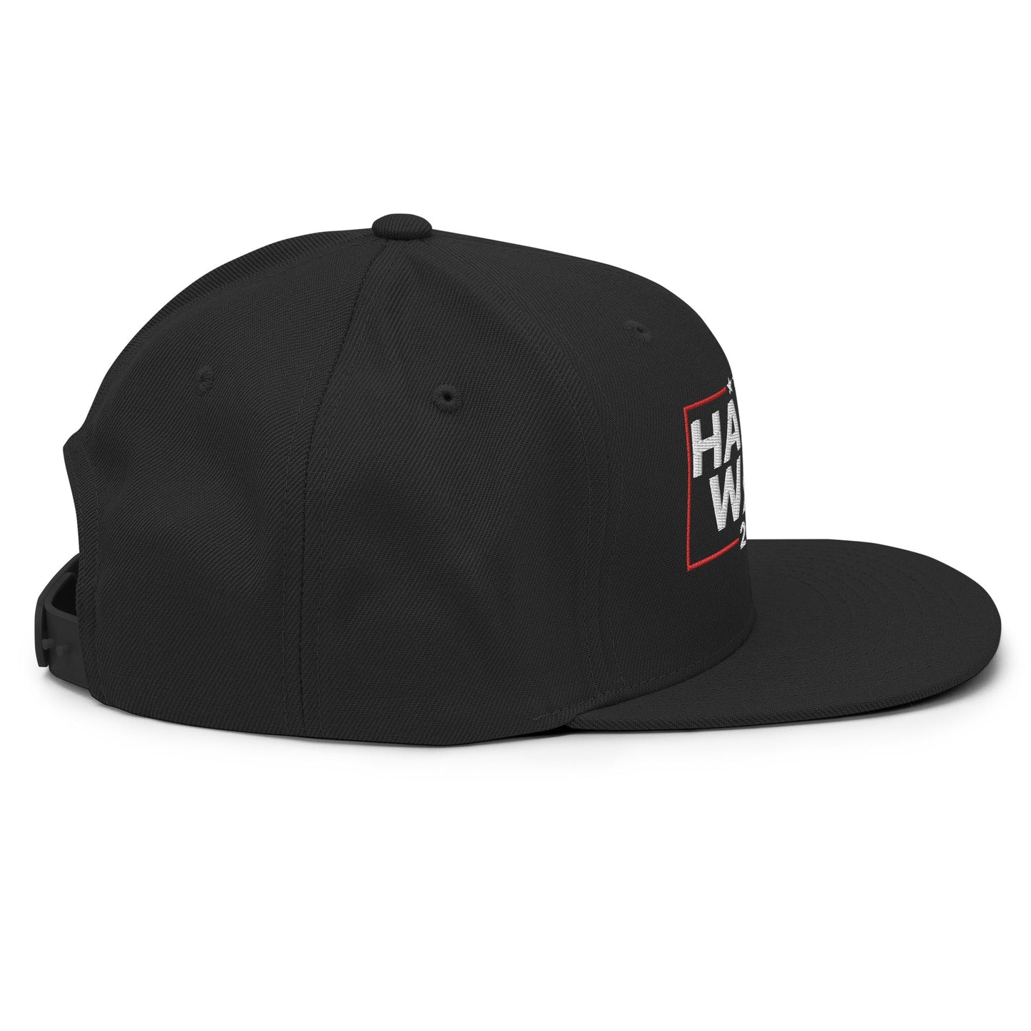 Harris Walz 2024 Flat Bill Brim Snapback Hat Black