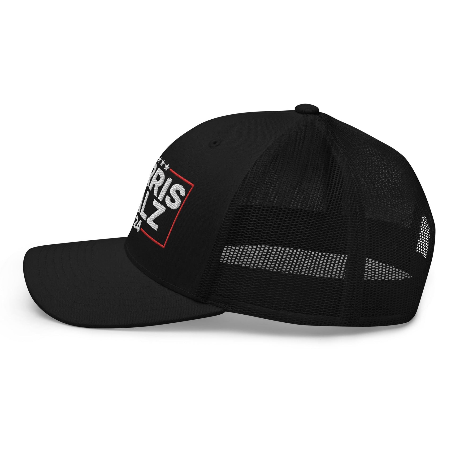 Harris Walz 2024 Retro Trucker Hat Black