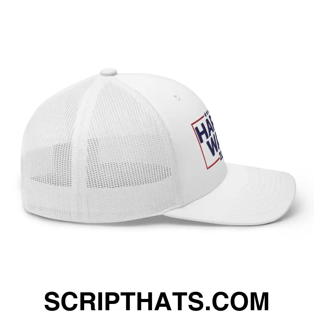 Harris Walz 2024 Retro Trucker Hat White