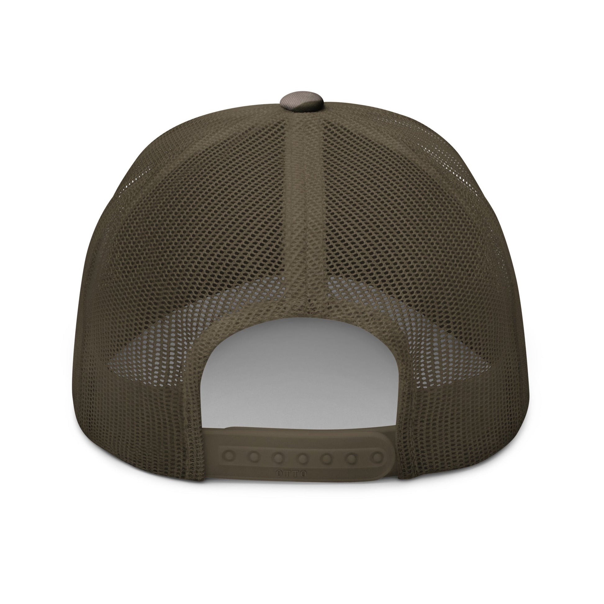 Harris Walz 24 2024 Camo Trucker Hat Orange Camo Olive