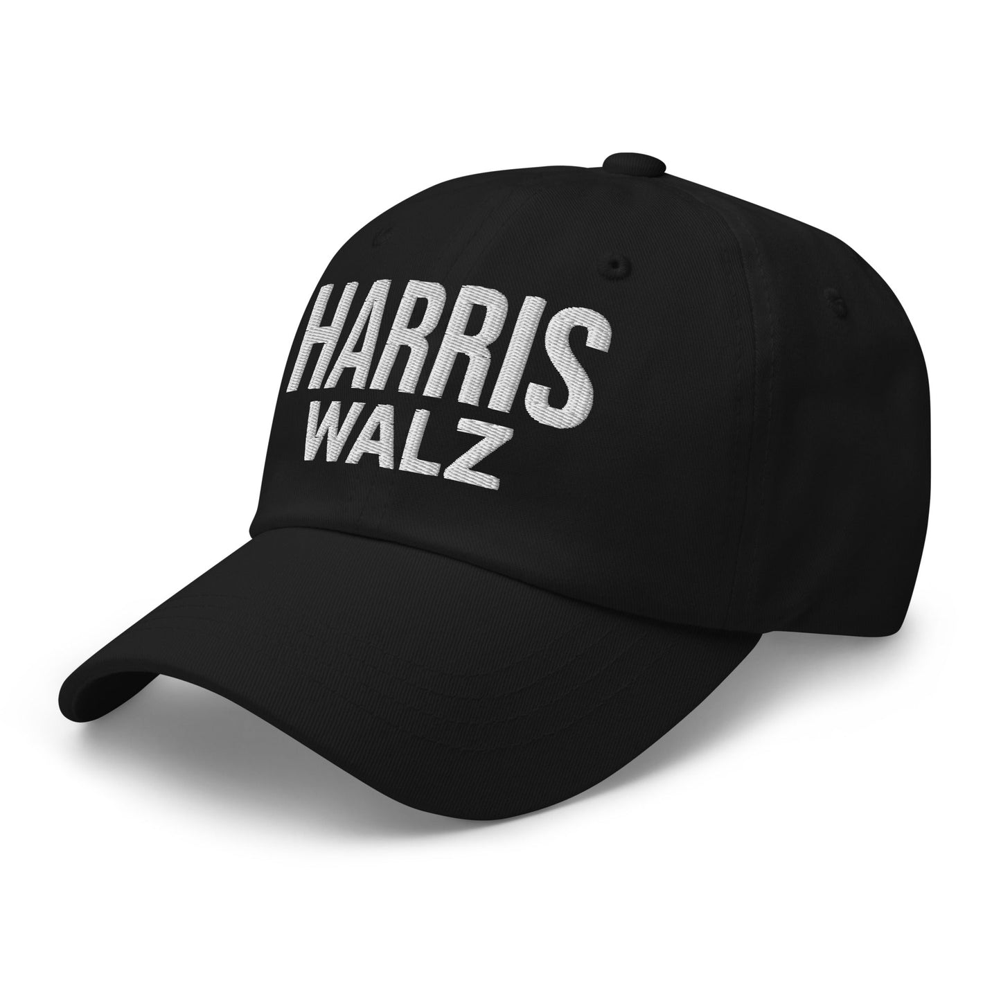 Harris Walz Embroidered Dad Hat Black