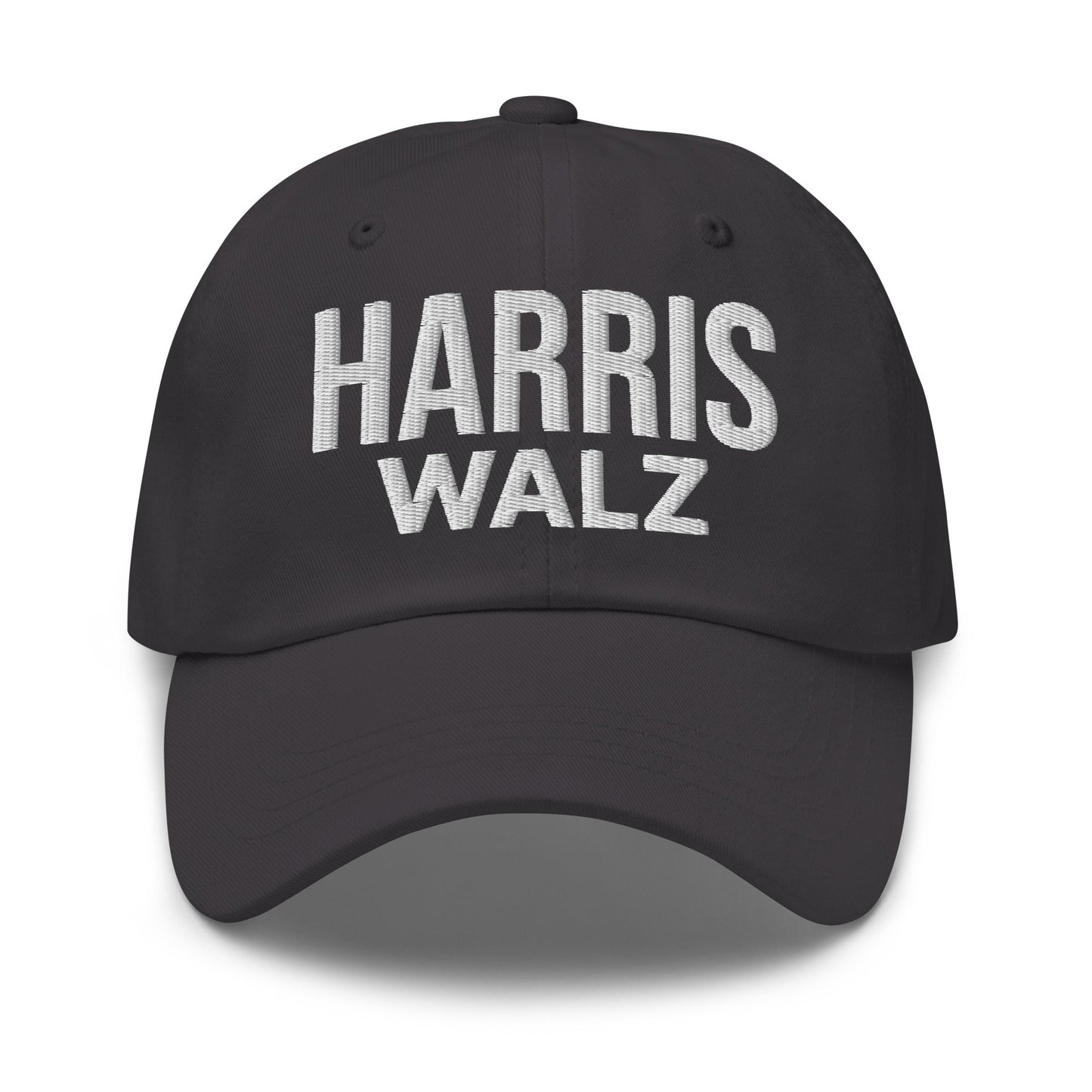 Harris Walz Embroidered Dad Hat Dark Grey