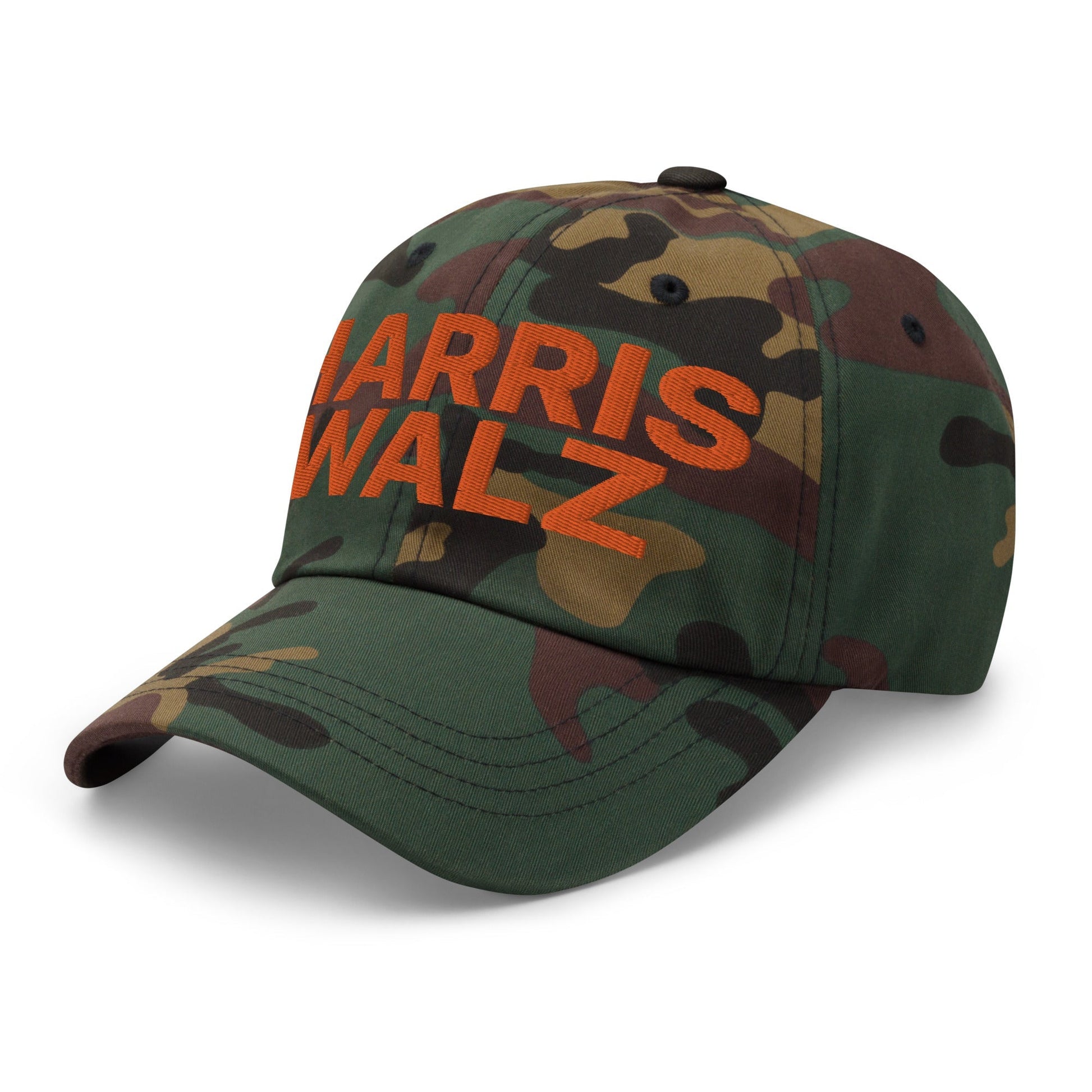 Harris-Walz Embroidered Dad Hat Orange Camo Camo