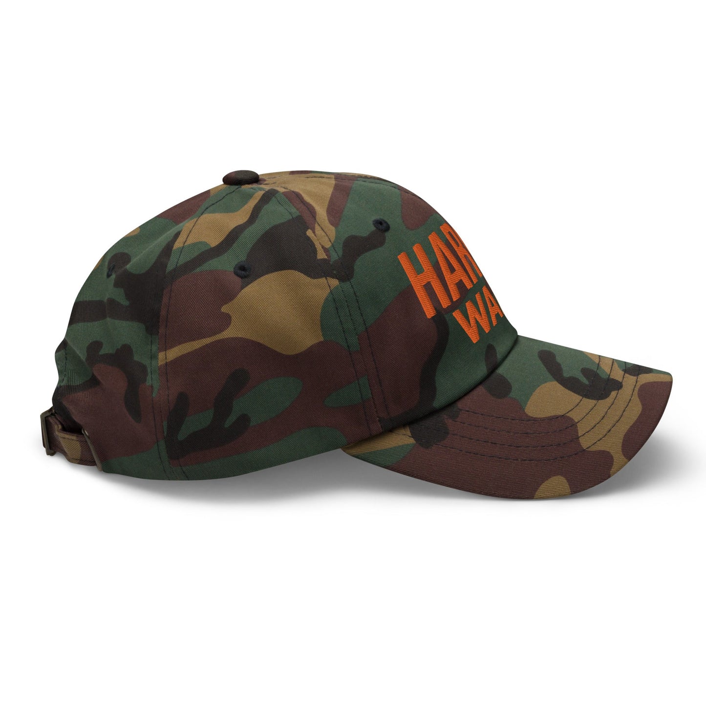 Harris Walz Embroidered Orange Camo Dad Hat Default Title