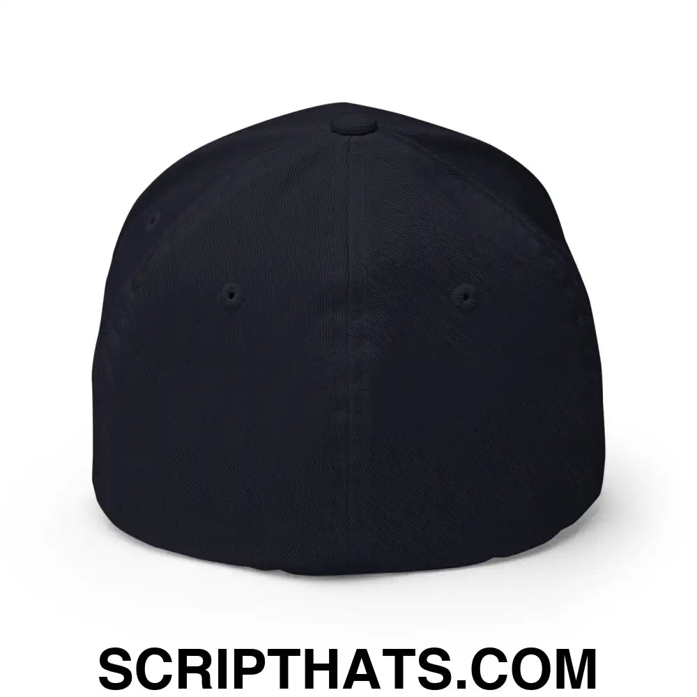 Harris Walz Embroidered Stretch Fit Baseball Hat Dark Navy