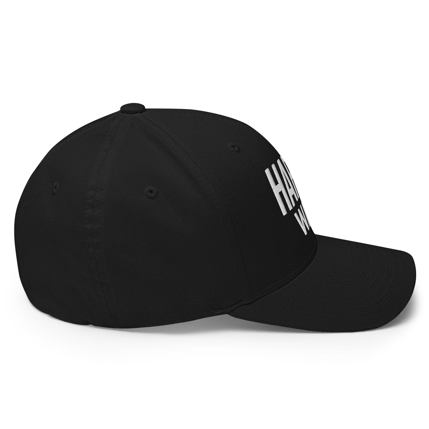 Harris Walz Embroidered Stretch Fit Baseball Hat Black