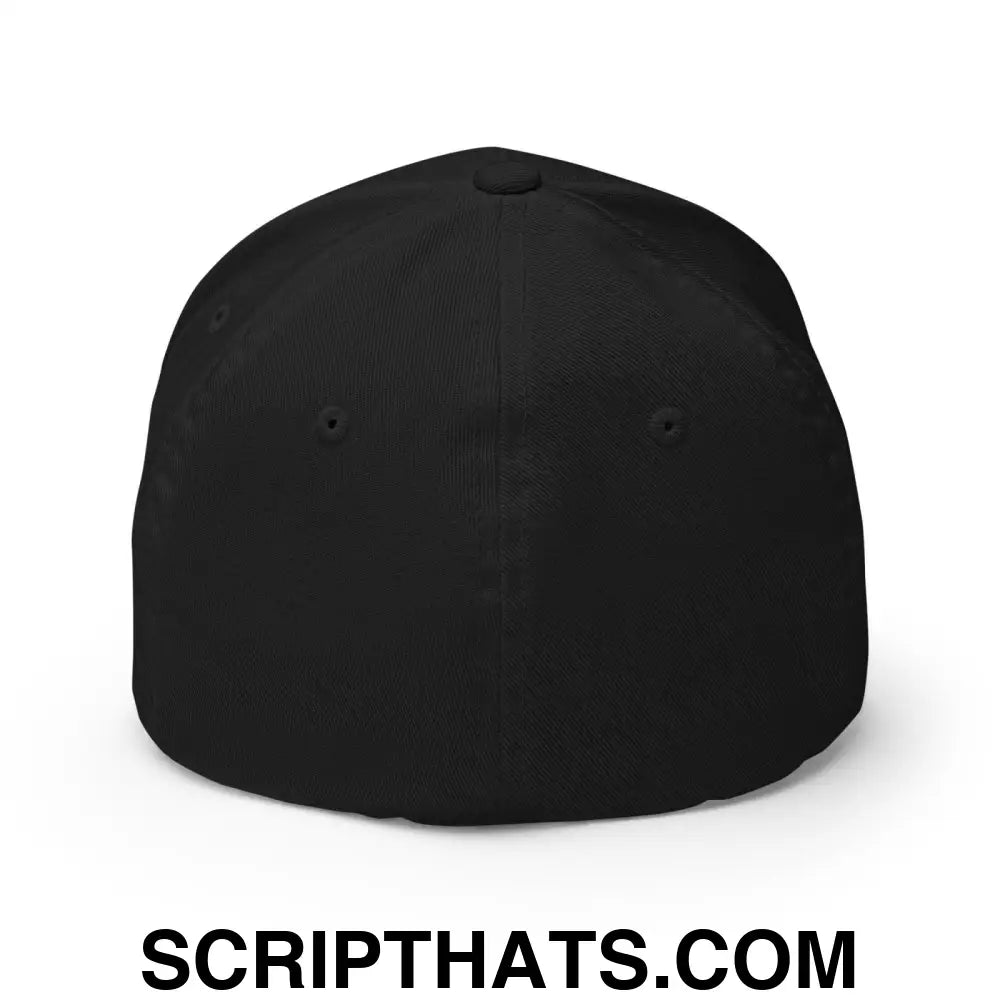 Harris Walz Embroidered Stretch Fit Baseball Hat Black