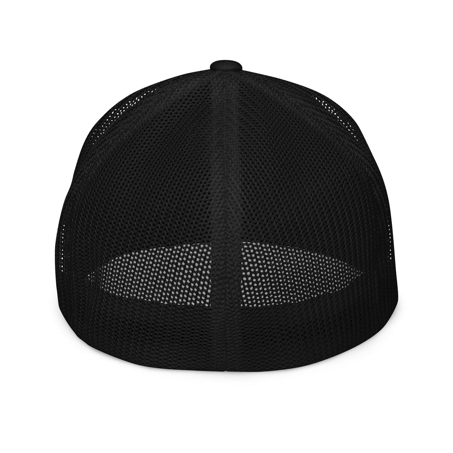 Harris Walz Embroidered Stretch Fit Mesh Trucker Hat Black