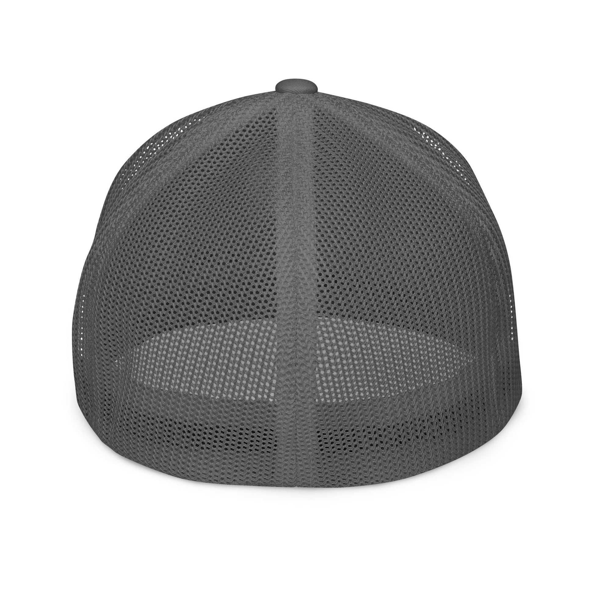 Harris Walz Embroidered Stretch Fit Mesh Trucker Hat Charcoal